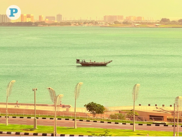 A view of the seafront promenade from Al Dafna, Doha on January 4, 2026. Photo by Vishnu Prasad KS / The Peninsula