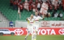 Al Gharafa's Joselu (right) celebrates with teammate Yacine Brahimi after scoring a goal.