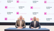 CEO of QIA Mohammed Saif Al Sowaidi and Chairman and CEO of Goldman Sachs David Solomon during the signing of MoU.