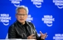 Nvidia founder and CEO Jensen Huang gestures as he speaks during the World Economic Forum (WEF) annual meeting in Davos on January 21, 2026. Photo by Fabrice COFFRINI / AFP