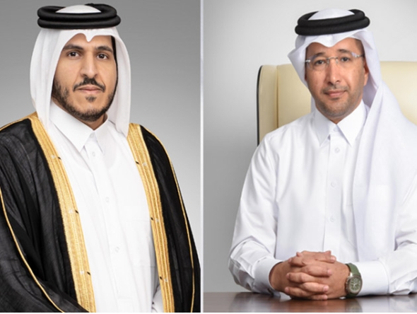 AlRayan Bank Chairman H E Sheikh Mohammed bin Hamad bin Qassim Al Thani (left) and Group CEO Fahad bin Abdulla Al Khalifa.