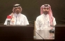 Head of the Organising Committee Hassan Al Ishaq and Executive Director of the Qatar Sports for All Federation Abdullah Al Dosari speak at a press conference. 