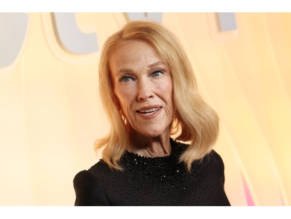 (FILES) US-Canadian actress Catherine O'Hara arrives for Apple TV+'s Primetime Emmy Party in West Hollywood, California, on September 14, 2025. (Photo by Michael Tran / AFP)