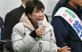 Japan's Prime Minister and President of the Liberal Democratic Party (LDP) Sanae Takaichi delivers a campaign speech ahead of the House of Representatives election, at Rekisen Park in Tokyo on February 7, 2026. (Photo by Philip Fong / AFP)