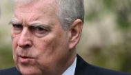 Britain's Prince Andrew, Duke of York reacts as he leaves St. George's Chapel, in Windsor Castle, after attending the Easter Mattins Service, on March 31, 2024.  (Photo by Justin Tallis / AFP)