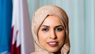 Permanent Representative of the State of Qatar to the United Nations HE Sheikha Alya Ahmed bin Saif Al-Thani.