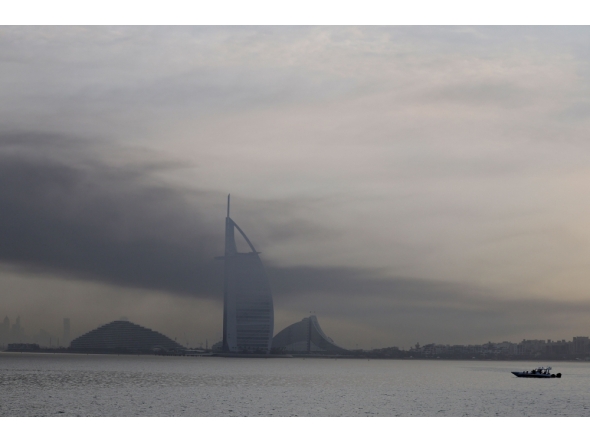 Dubai skyline as of March 13, 2026. (Photo by AFP) 