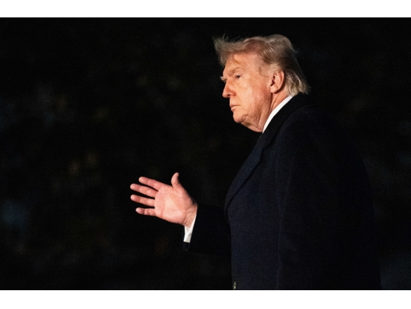 US President Donald Trump arrives at the White House on the South Lawn in Washington, DC, March 15, 2026. (Photo by Annabelle Gordon / AFP)