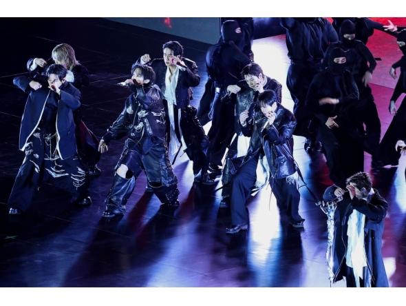 K-pop boy group BTS perform during their concert at Gwanghwamun Square in Seoul on March 21, 2026. (Photo by Kim Hong-Ji / POOL / AFP)