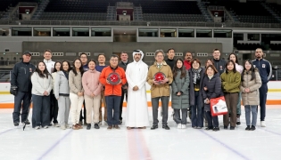 Ambassadors of Korea and Japan Visit Ice Rink at Ali Bin Hamad Al Attiyah Arena