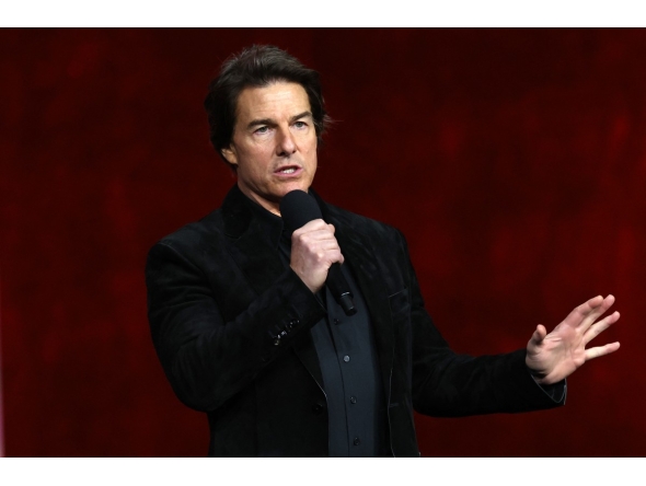 US actor Tom Cruise at CinemaCon at The Colosseum at Caesars Palace on April 14, 2026 in Las Vegas, Nevada. (Photo by Valerie Macon / AFP)
