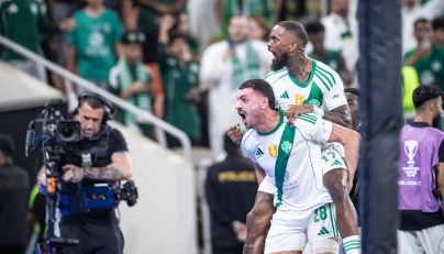 Al Ahli Saudi’s Ivan Toney (right) celebrates with teammate Merih Demiral. PIC: AFC 