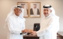 Professor Mazen Hasna and Dr. Tariq Al Sindi during a press conference.