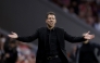 Atletico Madrid's Argentine coach Diego Simeone gestures on the touchline during the Spanish league football match between Club Atletico de Madrid and Athletic Club Bilbao at the Metropolitano stadium in Madrid on April 25, 2026. (Photo by Oscar DEL POZO / AFP)
