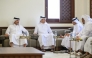 Secretary General of the Qatar Olympic Committee (QOC) and Vice Chairman of the Organising Committee of the Games Jassim bin Rashid Al Buenain (second left) and QOC Second Vice-President Dr. Thani Abdulrahman Al-Kuwari with guests during the event.