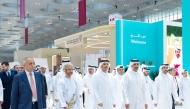 Prime Minister and Minister of Foreign Affairs H E Sheikh Mohammed bin Abdulrahman bin Jassim Al Thani inaugurating the 35th edition of the Doha International Book Fair at DECC yesterday.