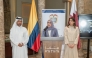 Ambassador of Colombia H E Odette David with Director General of Katara Professor Dr. Khalid bin Ibrahim Al-Sulaiti during the event.
