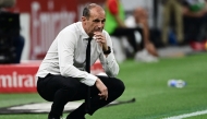 AC Milan's Italian coach Massimiliano Allegri looks on during the Italian Serie A football match between AC Milan and Cagliari at the San Siro Stadium in Milan on May 24, 2026. (Photo by Piero Cruciatti / AFP)