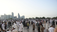 One of the Eid grounds on the first day of Eid Al Adha. Pics by The Peninsula photographers.