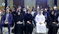 Chief Executive Officer of Qatar Foundation, Yousif Al-Naama with other officials at the event yesterday. Pic: Rajan Vadakkemuriyil /The Peninsula 