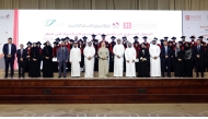 Minister of Education and Higher Education H E Lolwah bint Rashid bin Mohammed Al Khater and other officials with Qatar Scholarships Programme graduates. PIC: Rajan Vadakkemuriyil / The Peninsula