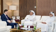 Ambassador of Uzbekistan to Qatar, H E Ashraf Khodjaev with QC officials during the meeting.
