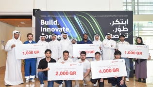 Officials and the prize winners during the event.