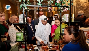 Sri Lankan Ambassador to Qatar H E Sithra Khan Azard and Director General of Katara Cultural Village, Professor Dr. Khalid bin Ibrahim Al Sulaiti at the ‘Flavours from Sri Lanka’  Ceylon Tea tasting event. All pictures: Salim Matramkot/The Peninsula 