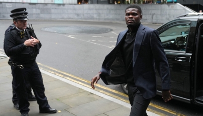 File photo: Former Arsenal Ghanaian footballer Thomas Partey arrives at Southwark Crown Court in London on September 17, 2025. Ghana's player Thomas Partey, who is facing trial in Britain (Photo by Carlos Jasso / AFP)