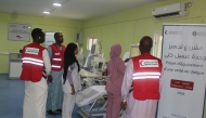 QRCS representatives and local health authorities inspect the dialysis unit at Al-Nahda University Hospital in N'Djamena, Chad.
