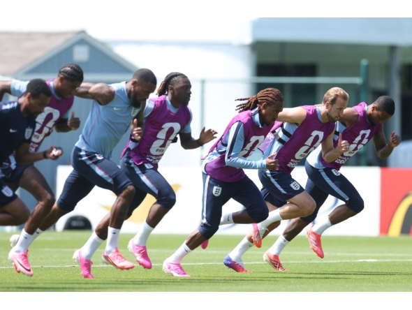 England players during a training session. (AFP)