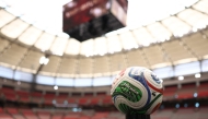  Detail of the adidas FIFA World Cup 2026 match ball before the FIFA World Cup 2026 Group B match between Canada and Qatar at BC Place Vancouver on June 18, 2026 in Vancouver, British Columbia.  (Photo by Fran Santiago / GETTY IMAGES NORTH AMERICA / Getty Images via AFP)