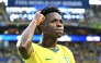 Brazil's forward #07 Vinicius Junior celebrates after scoring his team's second goal during the 2026 World Cup Group C football match between Scotland and Brazil at the Miami Stadium in Miami Gardens on June 24, 2026. (Photo by Chandan Khanna / AFP)