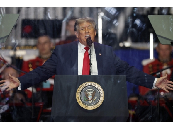 U.S. President Donald Trump speaks during a rally to kick off the Great American State Fair on the National Mall in Washington, DC. (Photo by Chip Somodevilla/Getty Images/AFP 