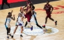 Action during the match between Qatar and India.