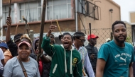 Protesters march during a demonstration against illegal immigration in Durban, South Africa, June 30, 2026. (Photo by Mbuthi Msweli/Xinhua)