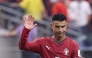 Portugal's forward #07 Cristiano Ronaldo waves to fans after losing the 2026 World Cup round of 16 football match between Portugal and Spain at the Dallas Stadium in Arlington on July 6, 2026. (Photo by Thomas Coex / AFP)