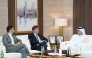 QC Board member Mohamed bin Ahmed Al Obaidly with Vice President for International Relations Mohamad Mourad and Director and Head of the International Office Rafael Solimeo. 