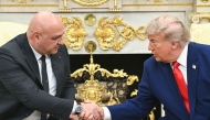 US President Donald Trump shakes hands with Lebanese President Joseph Aoun in the Oval Office of the White House in Washington, DC, on July 21, 2026. (Photo by SAUL LOEB / AFP)