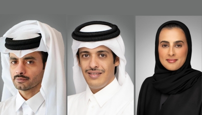 From left: Chairman of Doha Bank Sheikh Mohamed bin Fahad bin Mohamed Jabor Al Thani, Group Chief Executive Officer of Doha Bank Sheikh Abdulrahman bin Fahad bin Faisal Al Thani, and Head of Marketing, Public Relations and Communications at Doha Bank Al-Anoud Khalid Al-Attiyah.