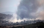 This image taken from the vicinity of the village Zawtar al-Sharqiyah in southern Lebanon, shows smoke rising from the site of an explosion carried out by the Israeli military, in the village of Kfar Tibnit on July 23, 2026. (Photo by ibrahim AMRO / AFP) /