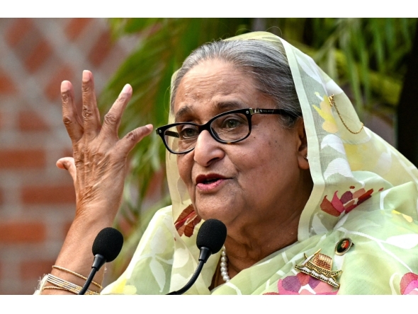 File photo of Bangladesh's former Prime Minister Sheikh Hasina