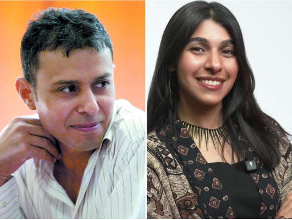 Aya Mansour (right) and Gerges Shokry