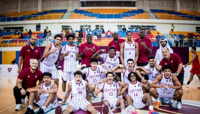Qatar U-18 players and officials.