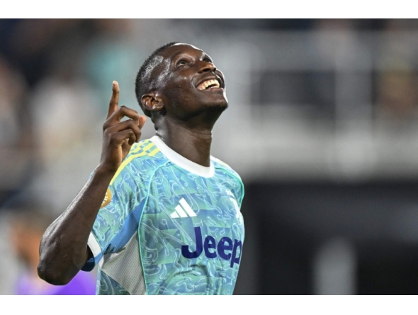File photo of Kolo Muani in action for Juventus in the FIFA Club World Cup 2025. AFP.