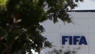 The FIFA logo is seen at its Africa regional office in Sale on August 5, 2026. Photo by Abdel Majid BZIOUAT / AFP