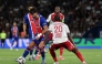 PSG's Spanish forward #09 Ferran Torres (L) and Monaco's Portuguese defender #20 Nazinho during the French L1 football match between Paris Saint-Germain (PSG) and AS Monaco at the Parc des Princes stadium in Paris on September 4, 2026. (Photo by Anne-Christine POUJOULAT / AFP)
