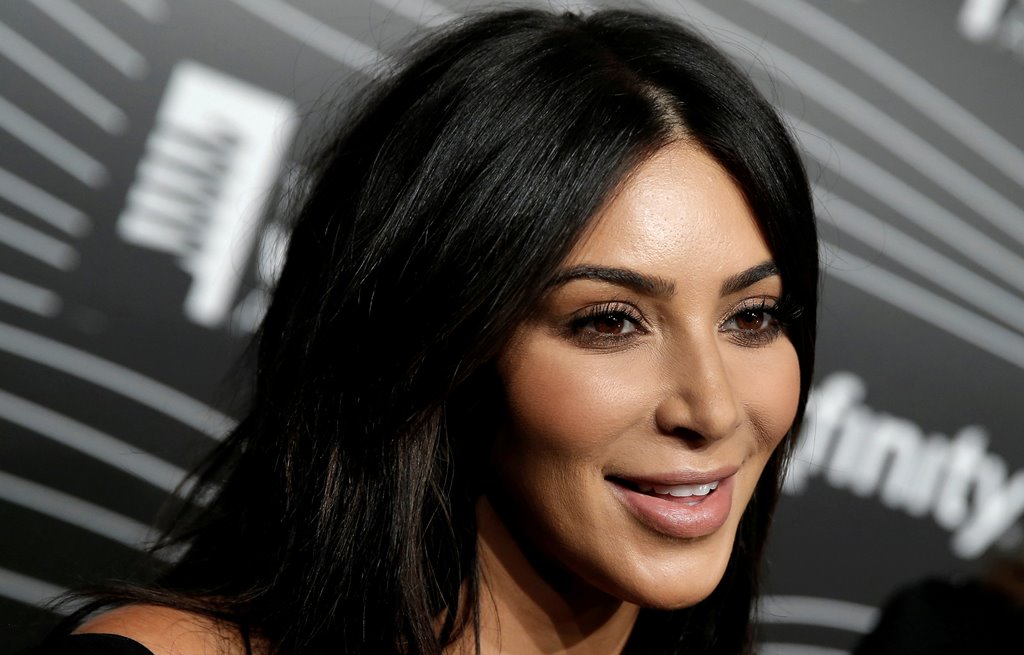 File photo of Kim Kardashian West as she participates in a television interview at the 20th Annual Webby Awards in Manhattan, New York. REUTERS/Mike Segar/File Photo