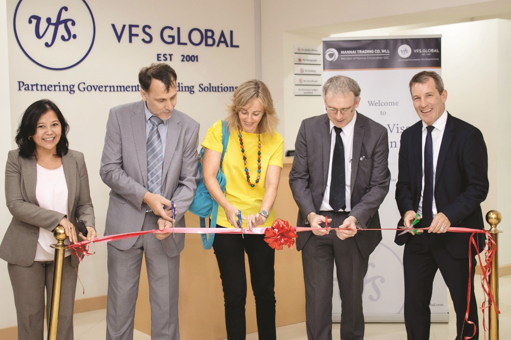 Officials inaugurating the new premises 