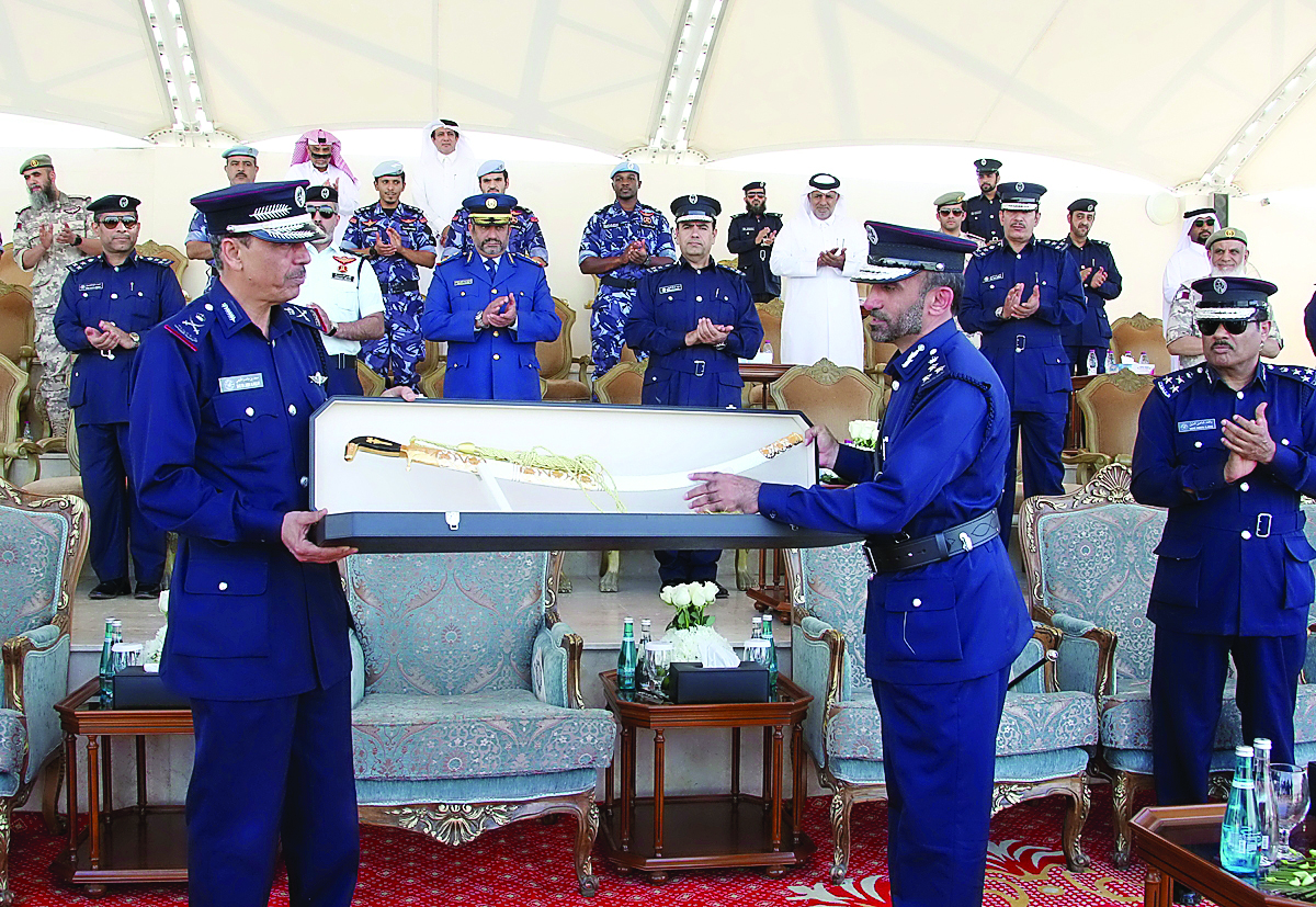 Director-General of Public Security Saad bin Jassim Al Khulaifi and other officials at the graduation ceremony.
